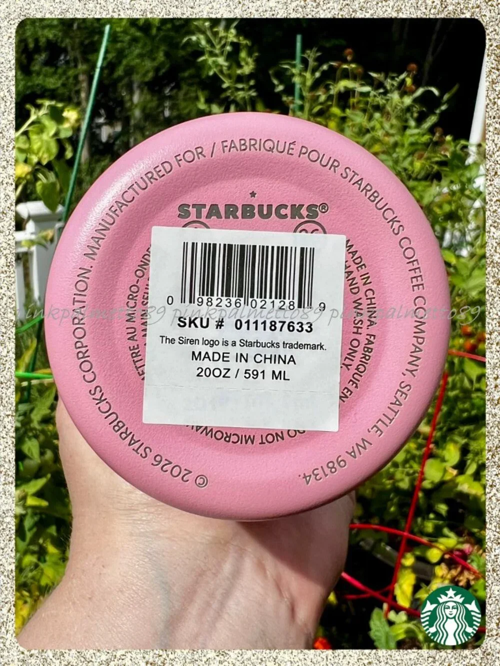 ✨🍓 NWT 2026 Starbucks x Miir 'Pink Drink' Strawberry SS 20oz Water Bottle